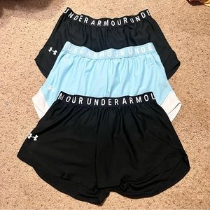 3 Pairs of Under Armour Women’s Play Up 3.0 Shorts - Sizes Large